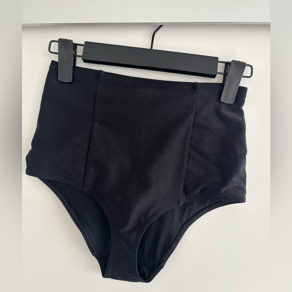American Apparel High-Waisted Black Bathing Suit bottom